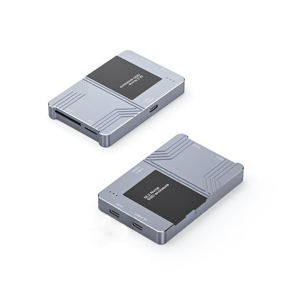 Casing SSD M.2 NVMe USB C USB3.2 Gen2 dengan HUB Pembaca Kartu SD TF UHS-I 10G USB C