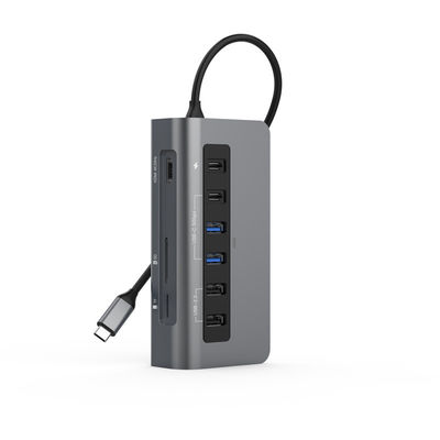 comprar Puerto múltiple USB C 5Gbps Hub 4K HDMI Lector de tarjetas de vídeo PD Salidas USB C Fabricación en línea