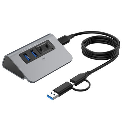 Αγορά USB C 3.2 Gen 1 5Gbps Hub Επεκτείνει Δύο USB A Δύο USB C Για Φορητό Υπολογιστή Τηλέφωνο διαδικτυακή κατασκευή