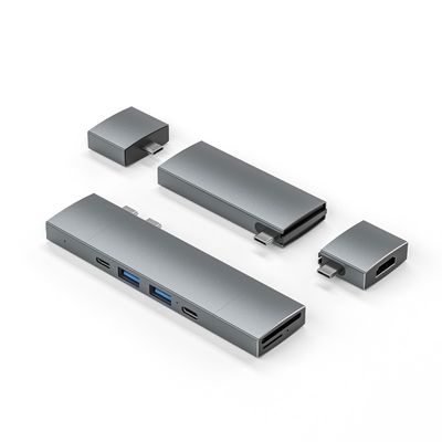 mua 7 trong 2 một máy tính xách tay Multiport Hub với bốn siêu tốc độ USB C HUB sản xuất trực tuyến