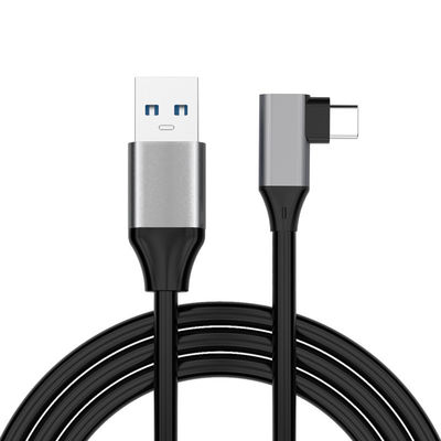membeli 1M 2M 3M USB3.2 Gen1 Kabel 90 derajat USB C Kabel pengisian USB A Pria ke Pria OEM Produsen pembuatan online