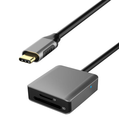 comprar Lectores de tarjetas 2 en 1 USB3.2 Gen 1 Tipo C con cable de extensión USB C de 20 cm Fabricación en línea