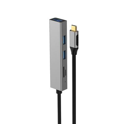 comprar USB3.0 Tipo C Puerto múltiple 5 en 1 HUB Lector de tarjetas SD TF Combo USB Hub Servicio OEM Fabricación en línea