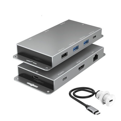 comprare 8 in 1 USB C HUB per sistema di conferenza con 8 porte USB Data HUB 4K HDMI Video Extender fabbricazione online