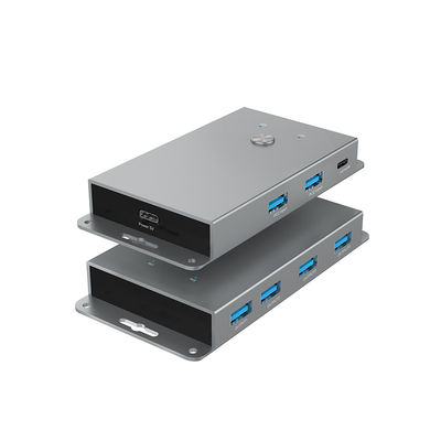 Купить USB 3.0 KVM Switch 2x4 для двух ПК Обмен четырех USB A периферийные устройства KVM Switch Производство в сети