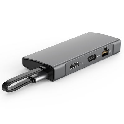 Αγορά 10 σε 1 USB Type C σε HDMI VGA Card Reader RJ45 USB A HUB PD Power Deliver Adapter διαδικτυακή κατασκευή