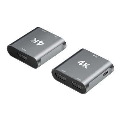 खरीदना 1 इन 2 एचडीएमआई स्प्लिटर 4K 60Hz एचडीएमआई रिपीटर दो मॉनिटर आउटपुट निर्माता चीन ऑनलाइन निर्माण