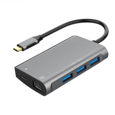 comprar Hub USB C de 5 portas com adaptador Ethernet com fio e fornecimento de energia Fabricação em linha