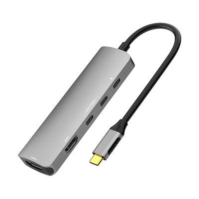 شراء 5 في 1 محول USB C إلى HDMI مزدوج متعدد الشاشات مع منفذ بيانات USB C وتوصيل الطاقة تصنيع عبر الإنترنت