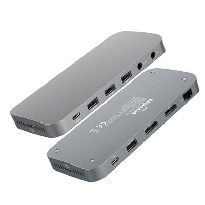 買う ユニバーサル USB 3.0 Type-A および Type-C デュアル 4K DisplayLink 6050 ドッキングステーション バルク注文 オンライン製造